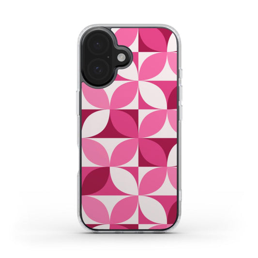 Pink Petal Geometric Phone Case - Stylish & Durable Protection