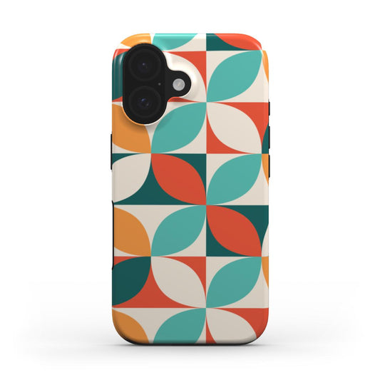 Retro Petal Geometric Phone Case - Stylish & Sustainable Protection