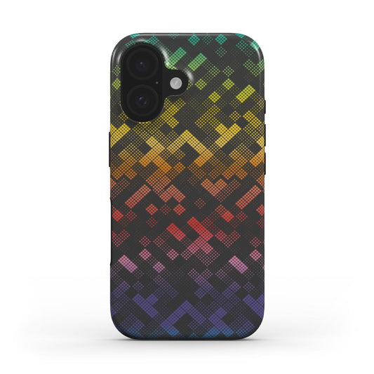 🌈 Multicolor Pixel Pattern Phone Case – Vibrant Geometric Design | Phone Case