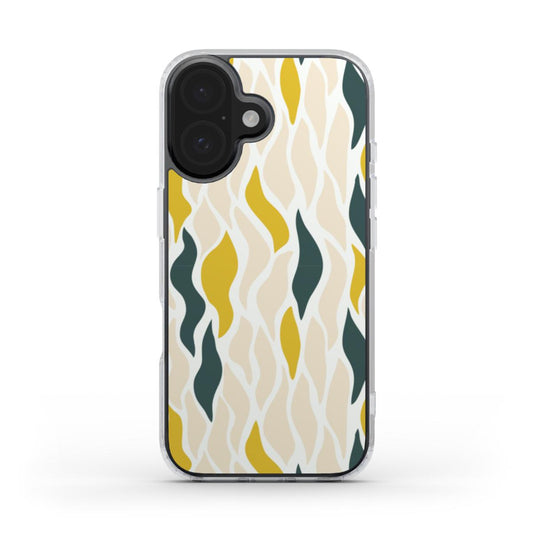 🟡 Yellow & Beige Organic Wave Phone Case – Abstract Nature-Inspired Design | Phone Case