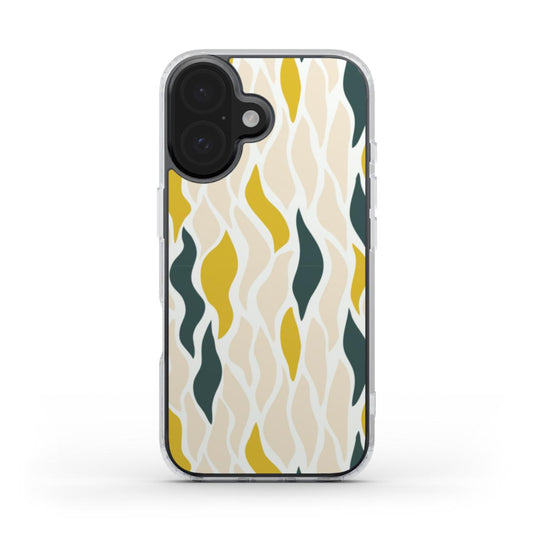 🟡 Yellow & Beige Organic Wave Phone Case – Abstract Nature-Inspired Design | Phone Case