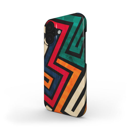 Multicolor Geometric Maze – Snap Phone Case
