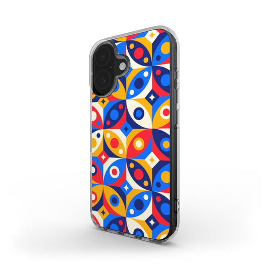 Knallige Pop-Art Kreise – MagSafe Transparente Handyhülle