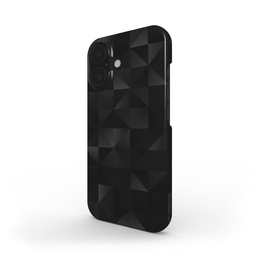 Schwarzes 3D-Geometrisch – Snap Handyhülle