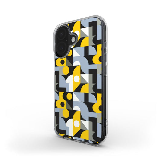 Gelbe Geometrische Formen – Transparente Handyhülle