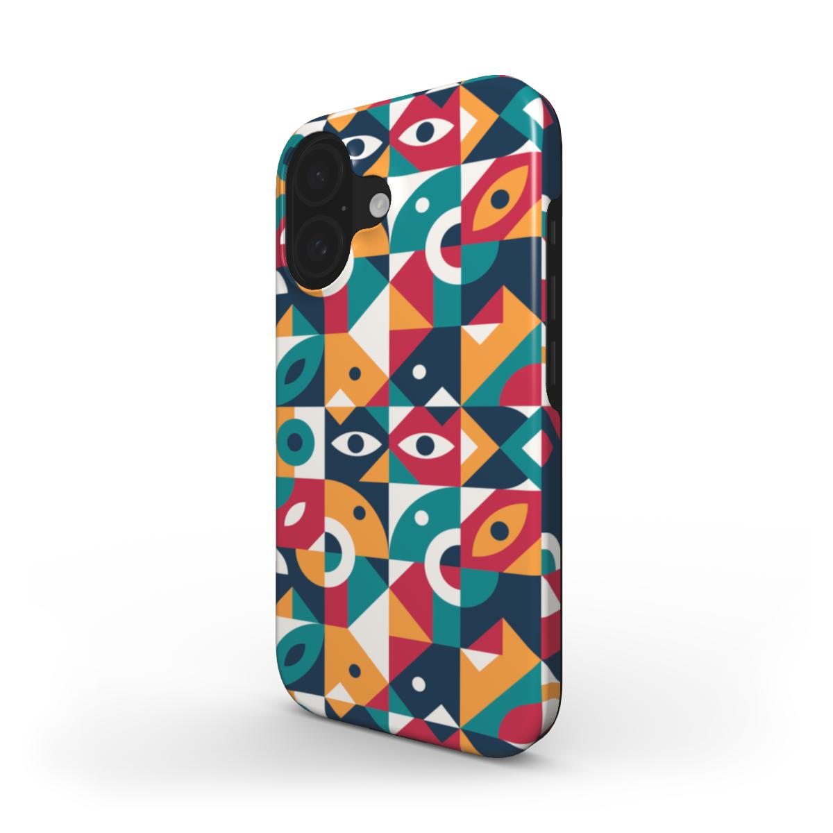 Buntes Geometrisches Abstrakt – MagSafe Robuste Handyhülle