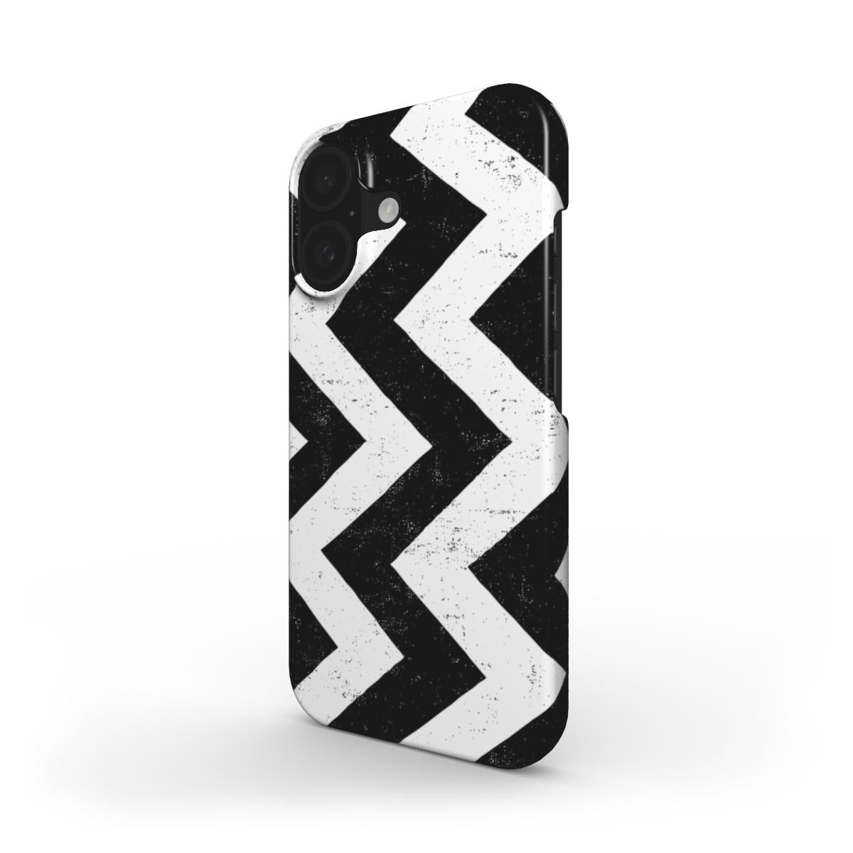 Schwarz-Weiß Chevron Grunge – Snap Handyhülle