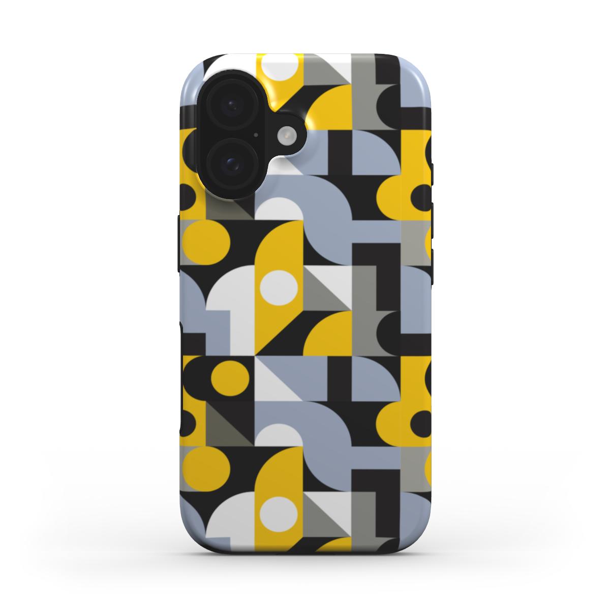 Gelbe Geometrische Formen – MagSafe Robuste Handyhülle
