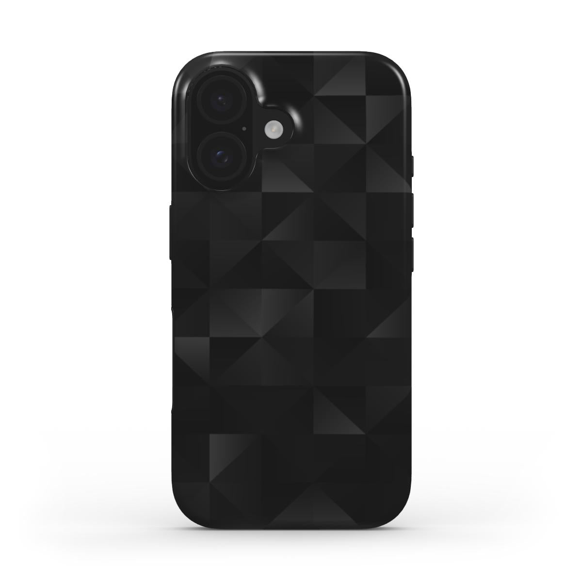 Schwarzes 3D-Geometrisch – MagSafe Robuste Handyhülle