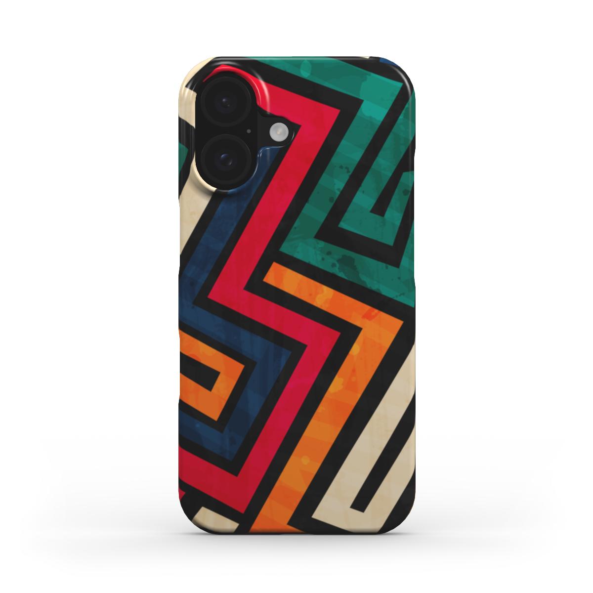 Multicolor Geometric Maze – Snap Phone Case