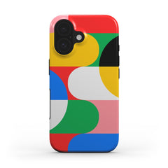 Color Pop Geometrische Handyhülle – Lebendiger & Langlebiger Schutz