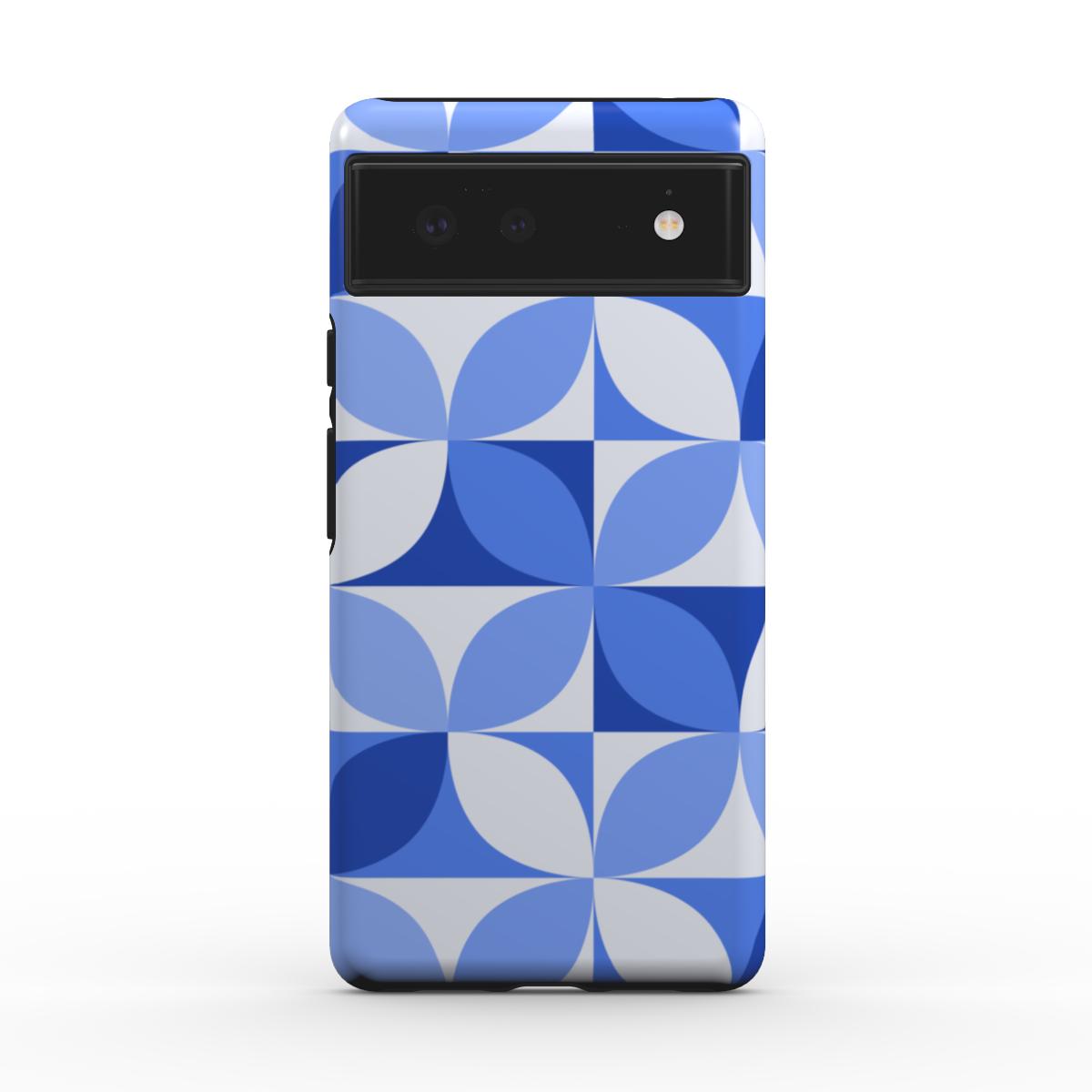 Blue Petal Geometric Handyhülle – Schlanker & Robuster Schutz