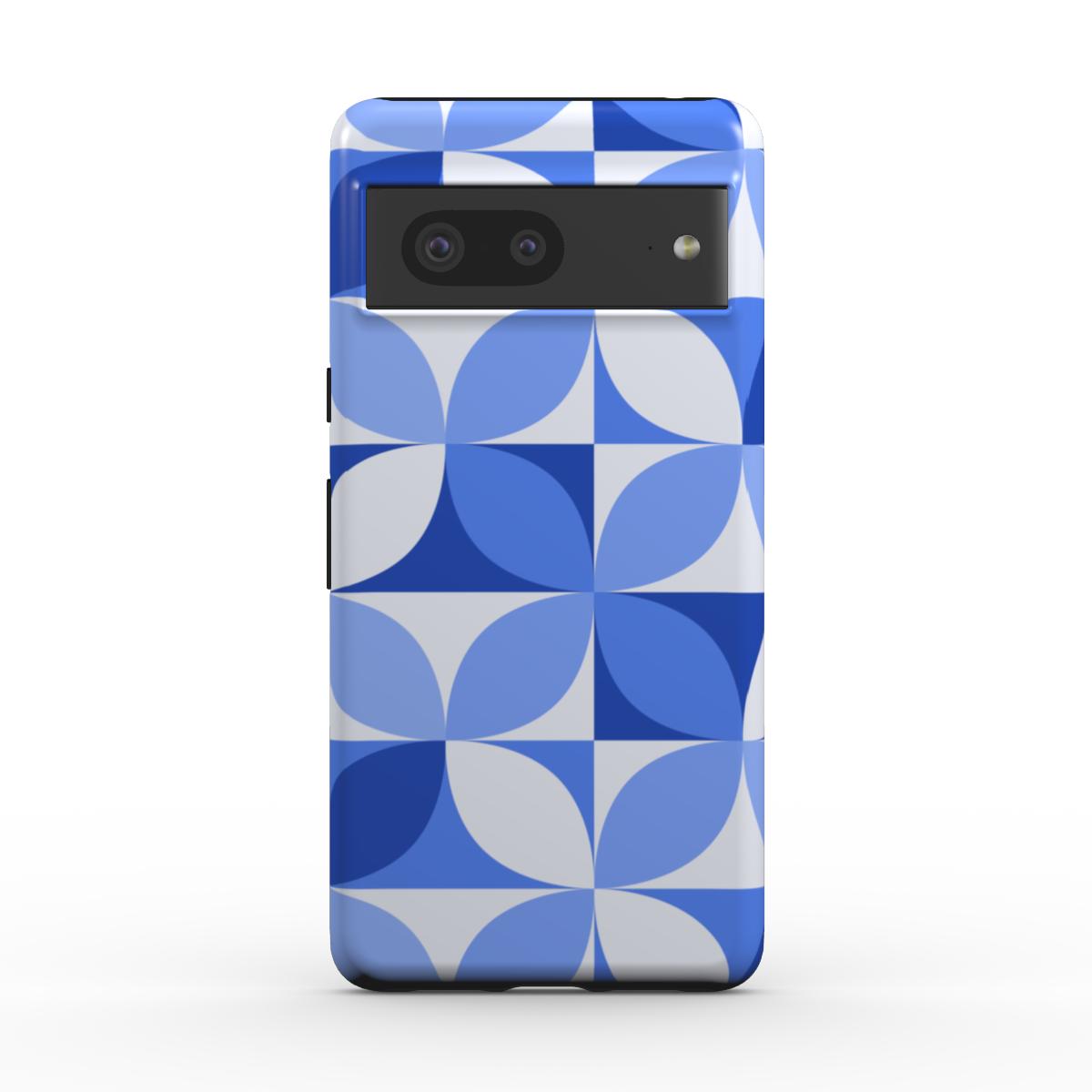 Blue Petal Geometric Handyhülle – Schlanker & Robuster Schutz