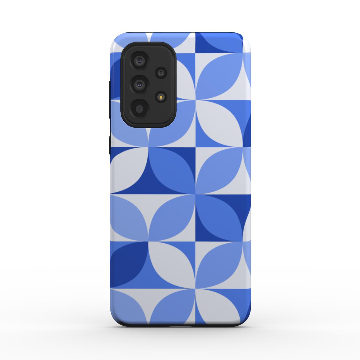 Blue Petal Geometric Handyhülle – Schlanker & Robuster Schutz