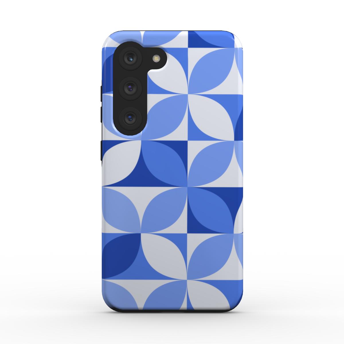 Blue Petal Geometric Handyhülle – Schlanker & Robuster Schutz