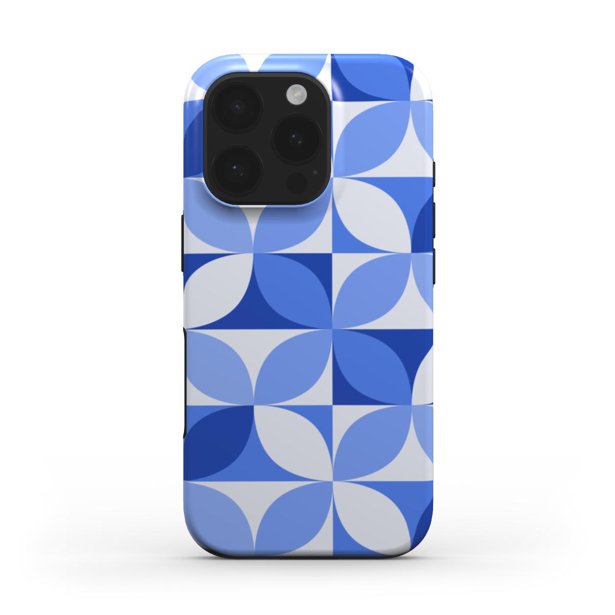 Blue Petal Geometric Handyhülle – Schlanker & Robuster Schutz