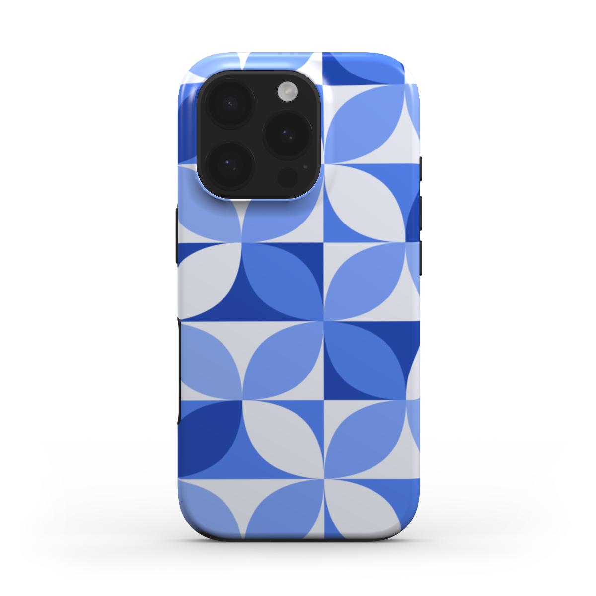 Blue Petal Geometric Handyhülle – Schlanker & Robuster Schutz